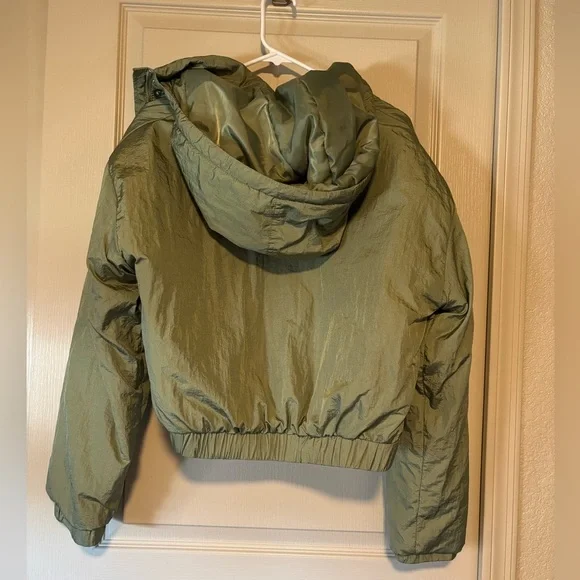 VIGOSS Olive Green Midsection Hooded Jacket, Women’s Size Large - Picture 4 of 6